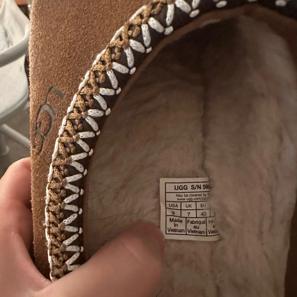 UGG Tan Suede Slip-On Shoes - Picture 4 of 6